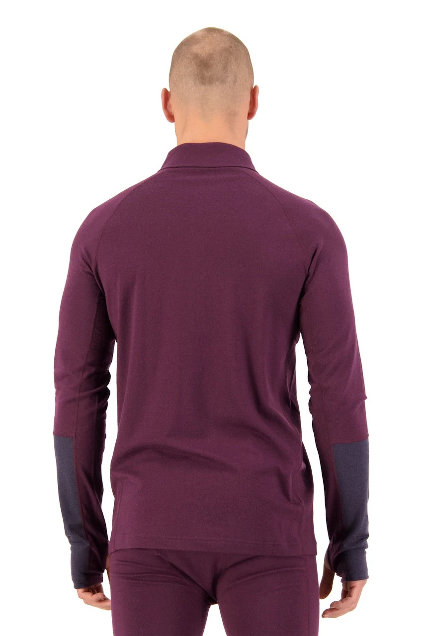 Mons Royale Olympus Half Zip (Wine / Iron) 4 Mons Royale Olympus Half Zip (Wine / Iron) - Billede 2