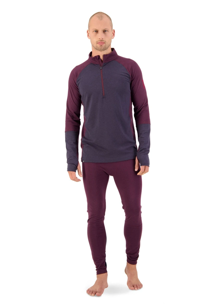Mons Royale Olympus Half Zip (Wine / Iron) 5 Mons Royale Olympus Half Zip (Wine / Iron) - Billede 3